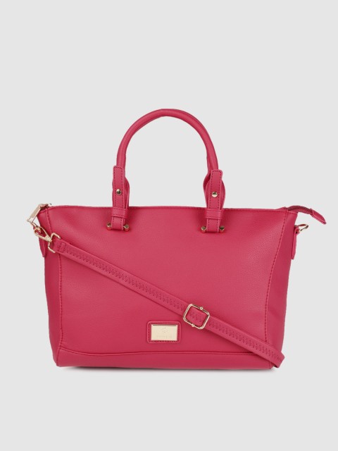 

Caprese Pink Solid Handheld Bag