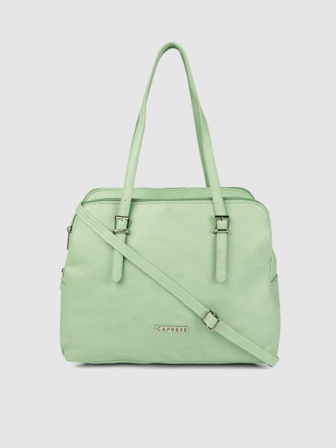 

Caprese Light Green Solid Shoulder Bag