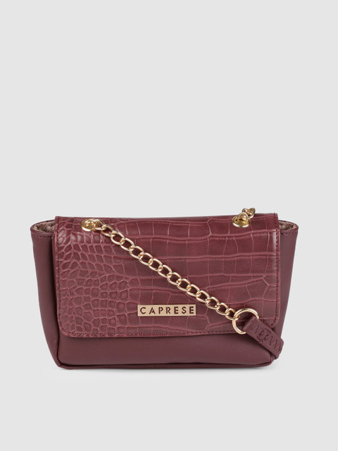 

Caprese Burgundy Solid Sling Bag