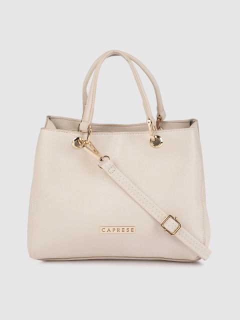 

Caprese Beige Solid Handheld Bag