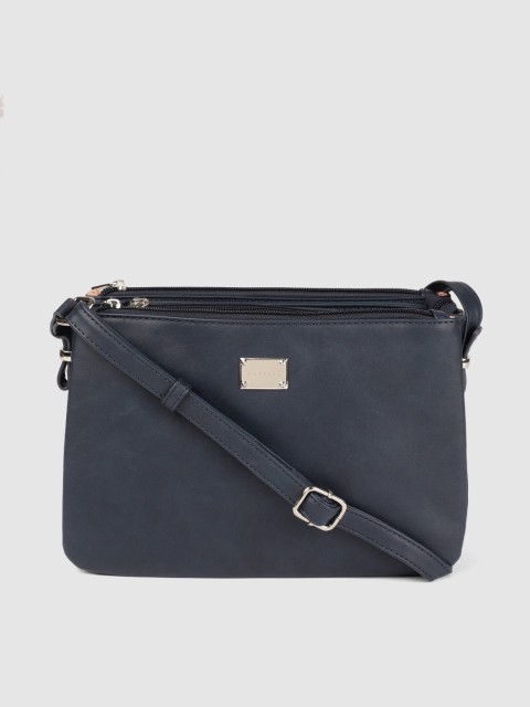 

Caprese Blue Solid Sling Bag