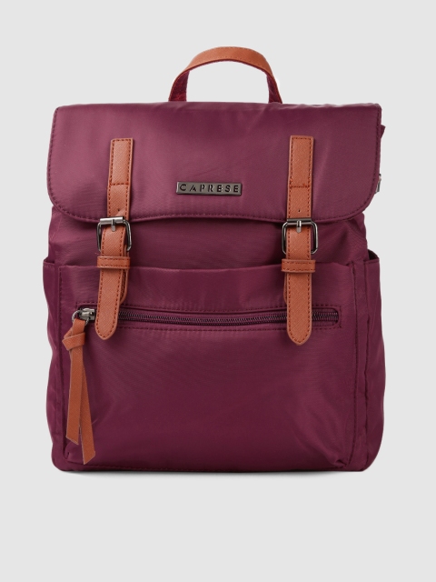 

Caprese Women Maroon Solid Backpack