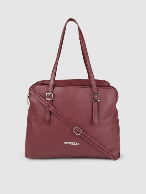 

Caprese Maroon Solid Shoulder Bag