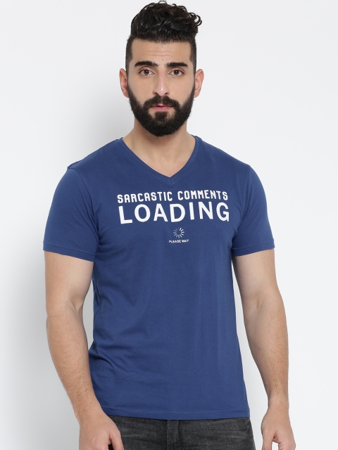 

Locomotive Blue Printed Pure Cotton T-shirt