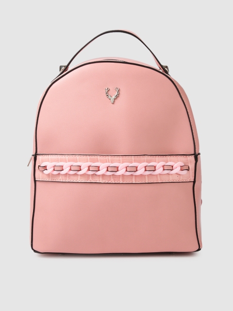 

Allen Solly Women Pink Solid Backpack