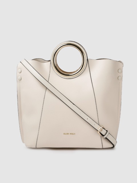 

Allen Solly Beige Solid Handheld Bag