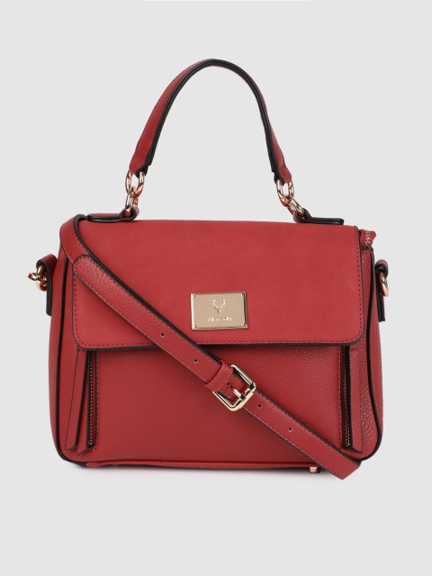 

Allen Solly Red Solid Handheld Bag