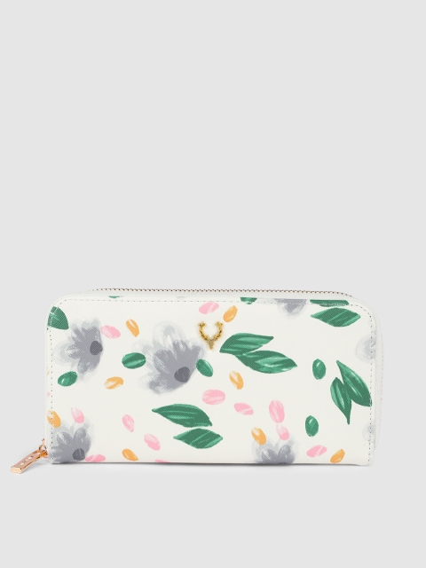 

Allen Solly Women White Printed Zip Around Wallet