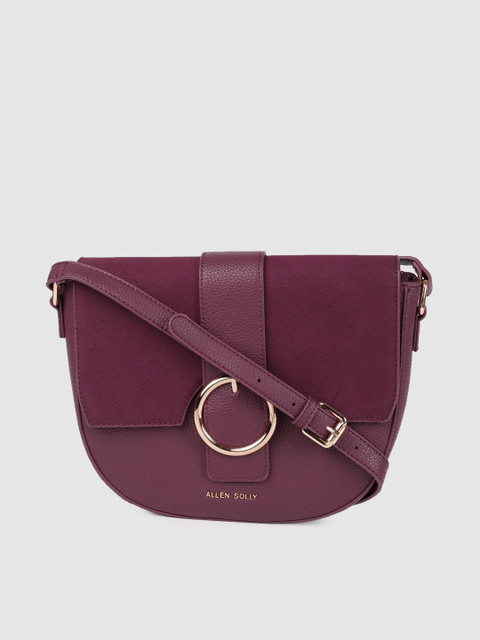 

Allen Solly Burgundy Solid Sling Bag