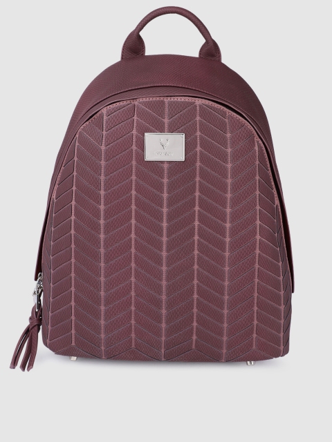 

Allen Solly Women Burgundy Solid Backpack