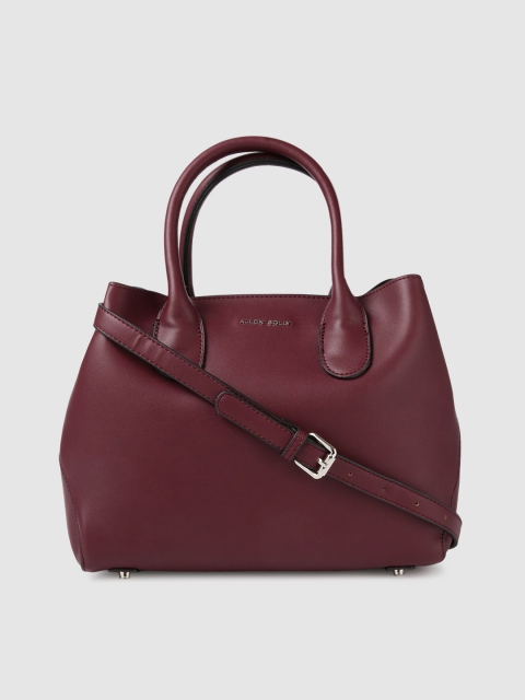 

Allen Solly Burgundy Solid Handheld Bag