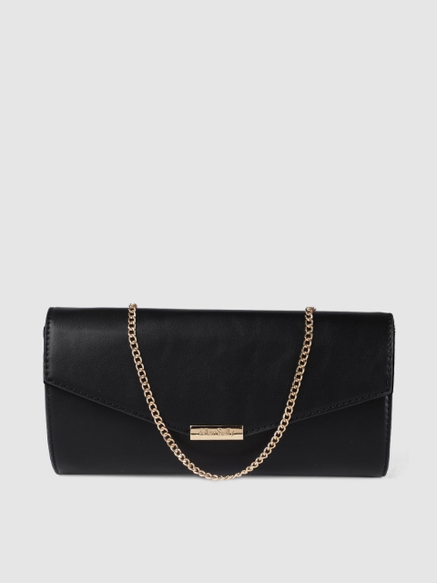 

Allen Solly Black Solid Envelope Clutch