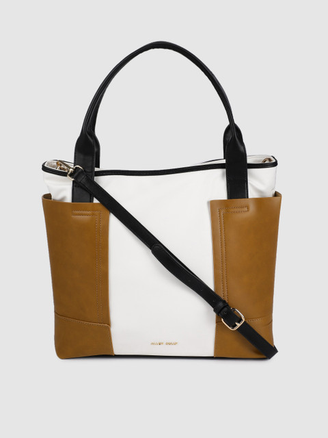 

Allen Solly Off-White & Brown Colourblocked Shoulder Bag