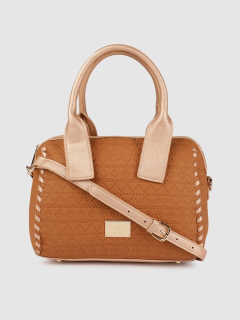 

Allen Solly Tan Brown Textured Handheld Bag