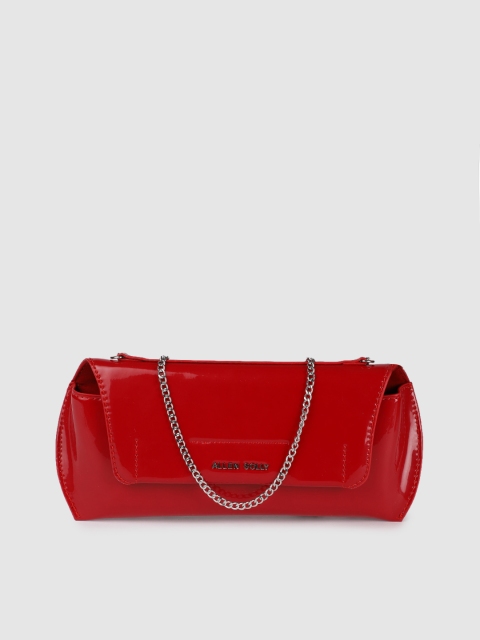 

Allen Solly Red Solid Envelope Clutch
