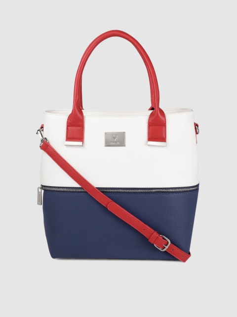 

Allen Solly Navy Blue & Off-White Colourblocked Shoulder Bag