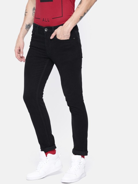 

SINGLE Men Black Slim Fit Mid-Rise Clean Look Stretchable Jeans