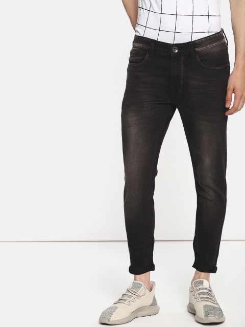 

SINGLE Men Charcoal Grey Tapered Fit Mid-Rise Clean Look Stretchable Jeans