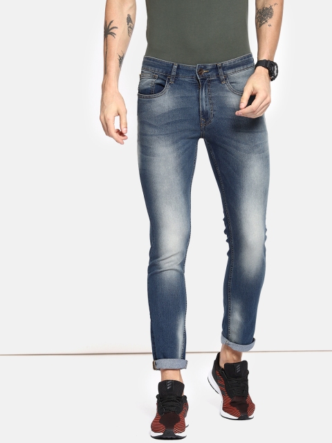 

SINGLE Men Blue Skinny Fit Mid-Rise Clean Look Jeans
