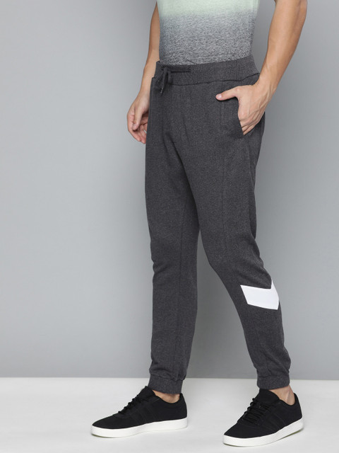 

SINGLE Men Charcoal Grey Solid Joggers