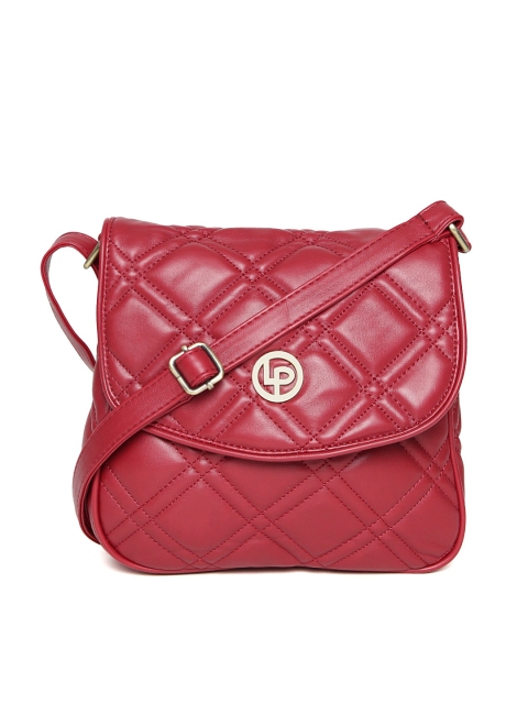 

Lino Perros Maroon Quilted Sling Bag