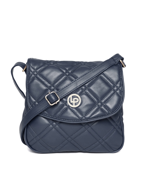 

Lino Perros Navy Quilted Sling Bag, Navy blue