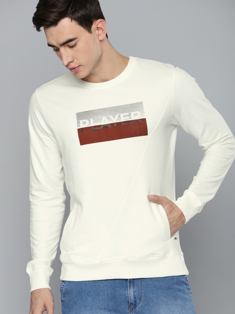 

SINGLE Men Off-White Printed Sweatshirt