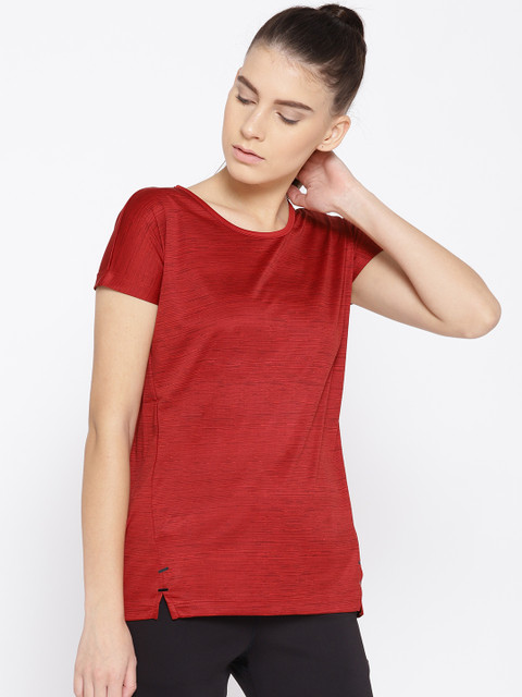 

Sweet Dreams Women Red Printed Round Neck Workout T-shirt