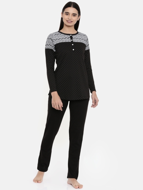 

Sweet Dreams Women Black Printed Night suit