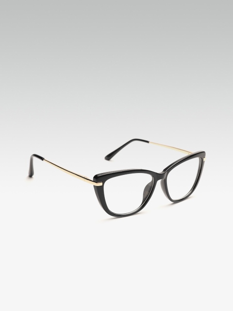 

20Dresses Women Black & Gold-Toned Solid Full Rim Cateye Frames SG0258