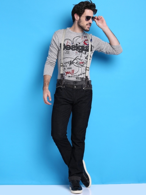 

Desigual Black Casual Trousers with Suspenders