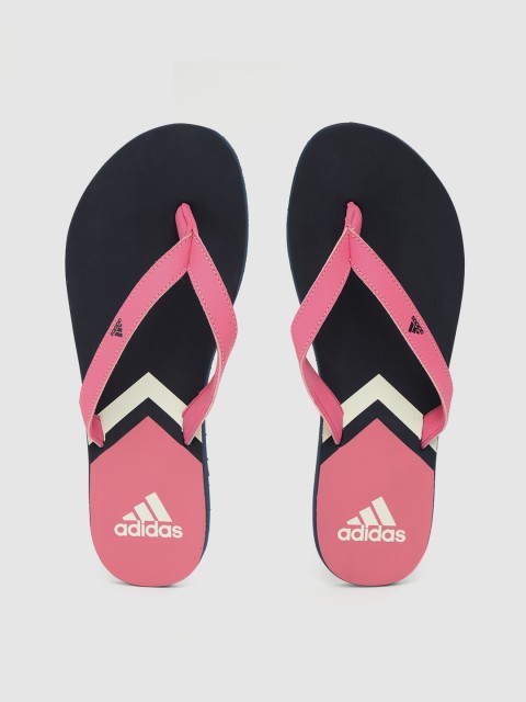 

ADIDAS Women Navy Blue & Pink Colourblocked Thong Flip-Flops