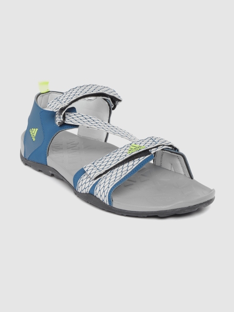 

ADIDAS Men White & Teal Blue Hoist Light Outdoor Sandals