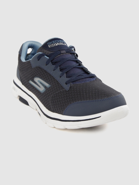 

Skechers Men Navy Blue Solid GO WALK 5 - Qualify Shoes