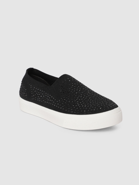 

Skechers Women Black POPPY STUDDED AFFAIR Slip-On Sneakers