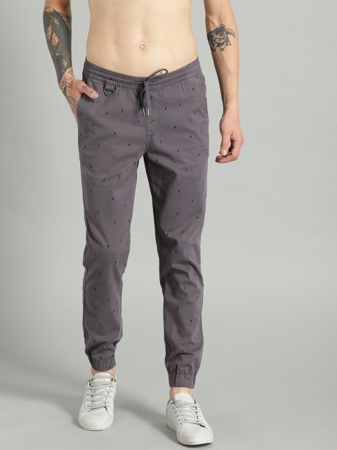 

Roadster Men Grey Printed Joggers