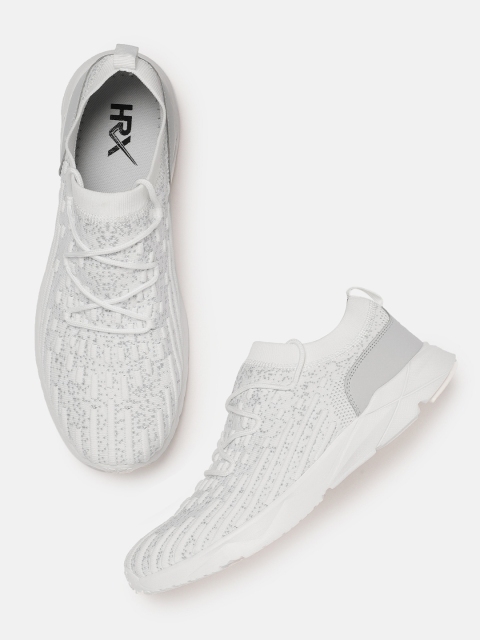 

HRX by Hrithik Roshan Men White 3D Knit Slip On Shoes