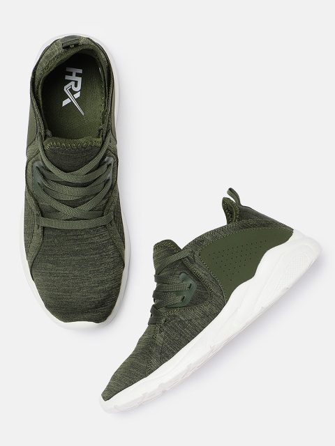 

HRX by Hrithik Roshan Men Olive Green Sneakers