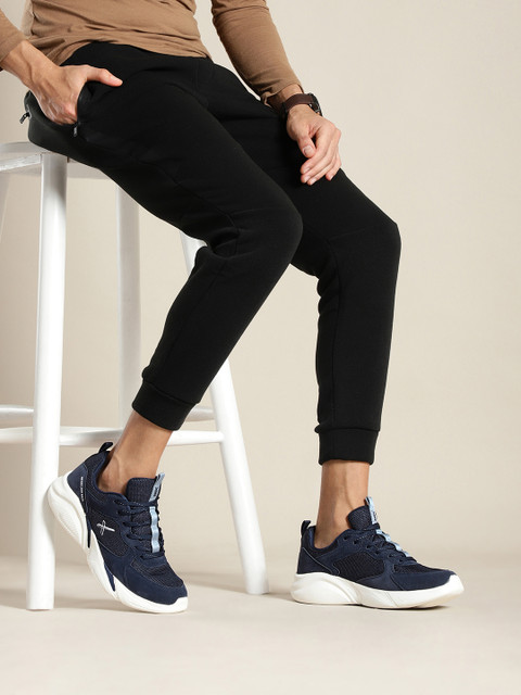 

HRX by Hrithik Roshan Men Navy Blue Solid Chunky Sneakers