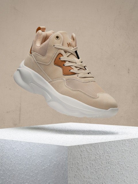 

HRX by Hrithik Roshan Women Beige & White Chunky Sneakers