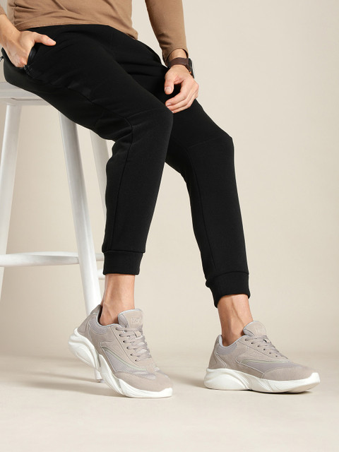 

HRX by Hrithik Roshan Men Beige Solid Chunky Sneakers