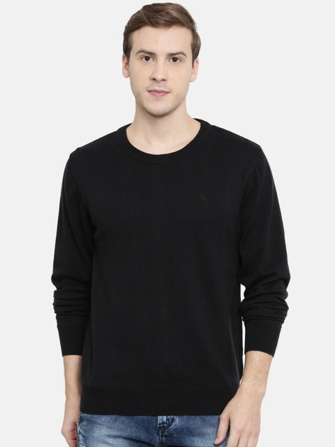 

Parx Men Navy Blue Solid Sweater