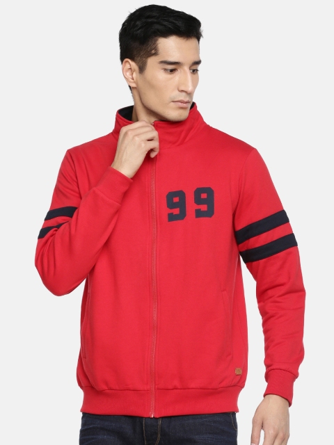 

Parx Men Red Solid Sweatshirt