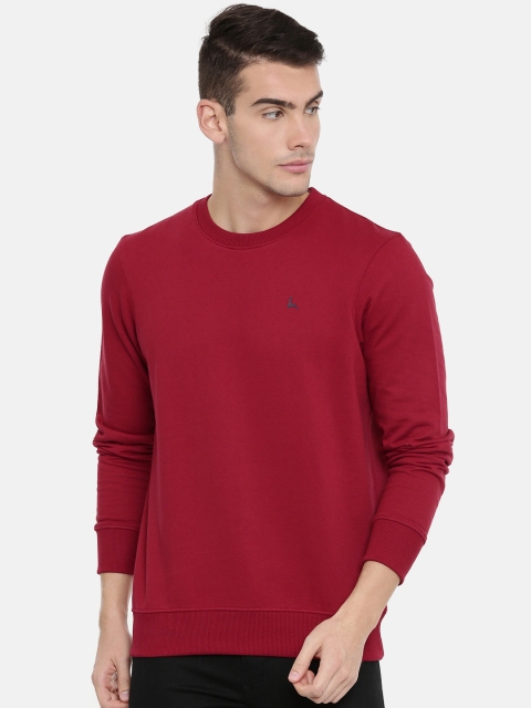 

Parx Men Maroon Solid Pullover Sweatshirt