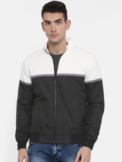 

Parx Men Black Colourblocked Bomber Jacket