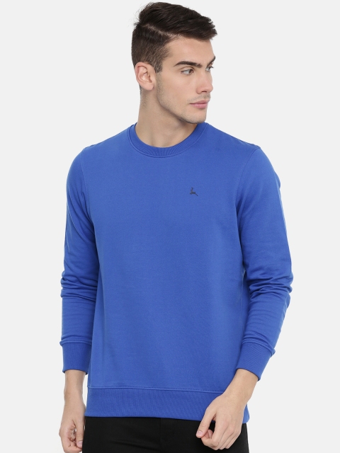 

Parx Men Blue Solid Pullover Sweatshirt