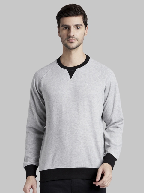 

Parx Men Grey Solid Pullover Sweatshirt