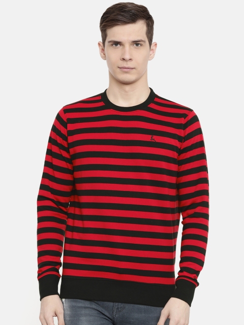 

Parx Men Black & Red Striped Sweatshirt