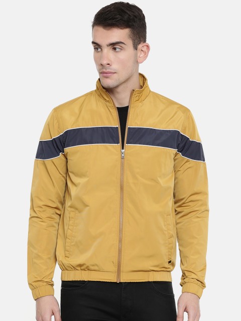 

Parx Men Yellow Solid Bomber Jacket