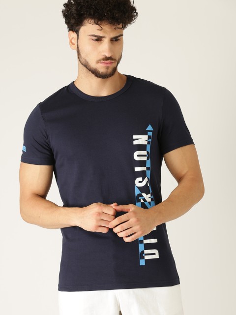 

United Colors of Benetton Men Navy Blue Printed Round Neck T-shirt